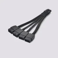 Mesh 6Pin to 4Pin Radiator Cooling Fan Chassis Fan Computer Power Supply 1 to 6 Way Splitter Adapter Cable Supports 3PIN
