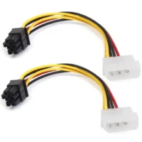 4 Pin Male Molex to 6 Pin Female PCI-Express PCIE Video Card Power Converter Adapter Cables Connector for Video Cards