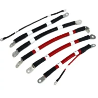 4AWG Gauge Pure Copper Battery Inverter Cables 4 AWG Battery Cable with 3/8 Lugs Power Inverter Wire Set for Car Boat