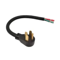 40Amp Power Cord with NEMA 14-50 Plug, Used for Easier Installation of Hardwired EV Charger, 2 Feet, Copper Wire, UL Listed